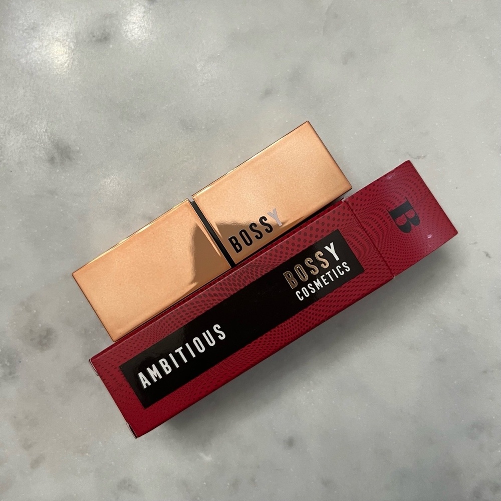 New NWT Bossy Cosmetics Bullet Lipstick AMBITIOUS Power Woman Essentials Makeup‎